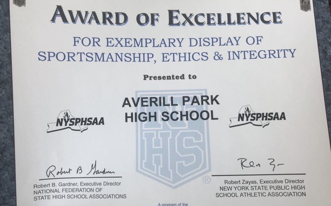 Athletic Department Honored With Award of Excellence