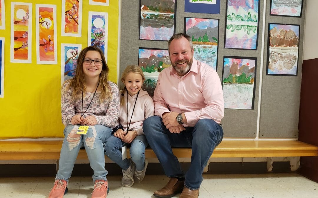 Brealynne Bourgault, Peyton Catlin Principals for the Day at PES
