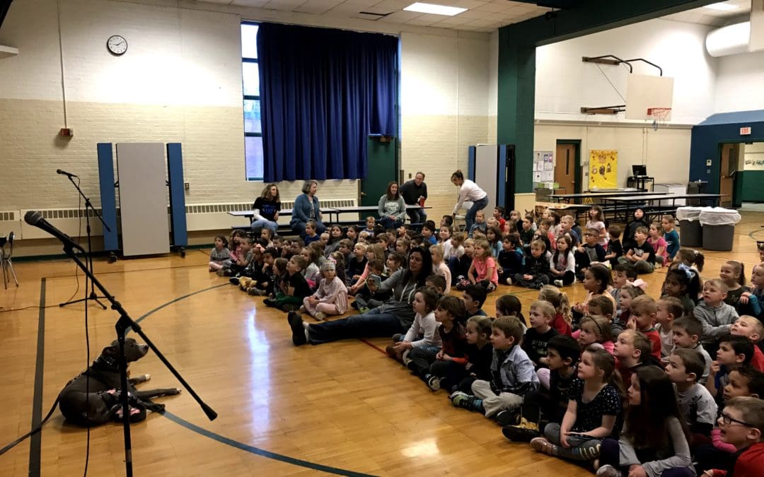 Hudson the Railroad Puppy Visits Elementary Students