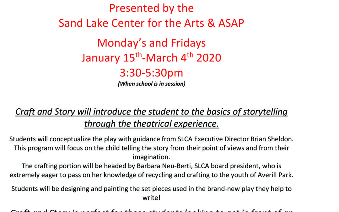 Craft and Story Events at SLCA