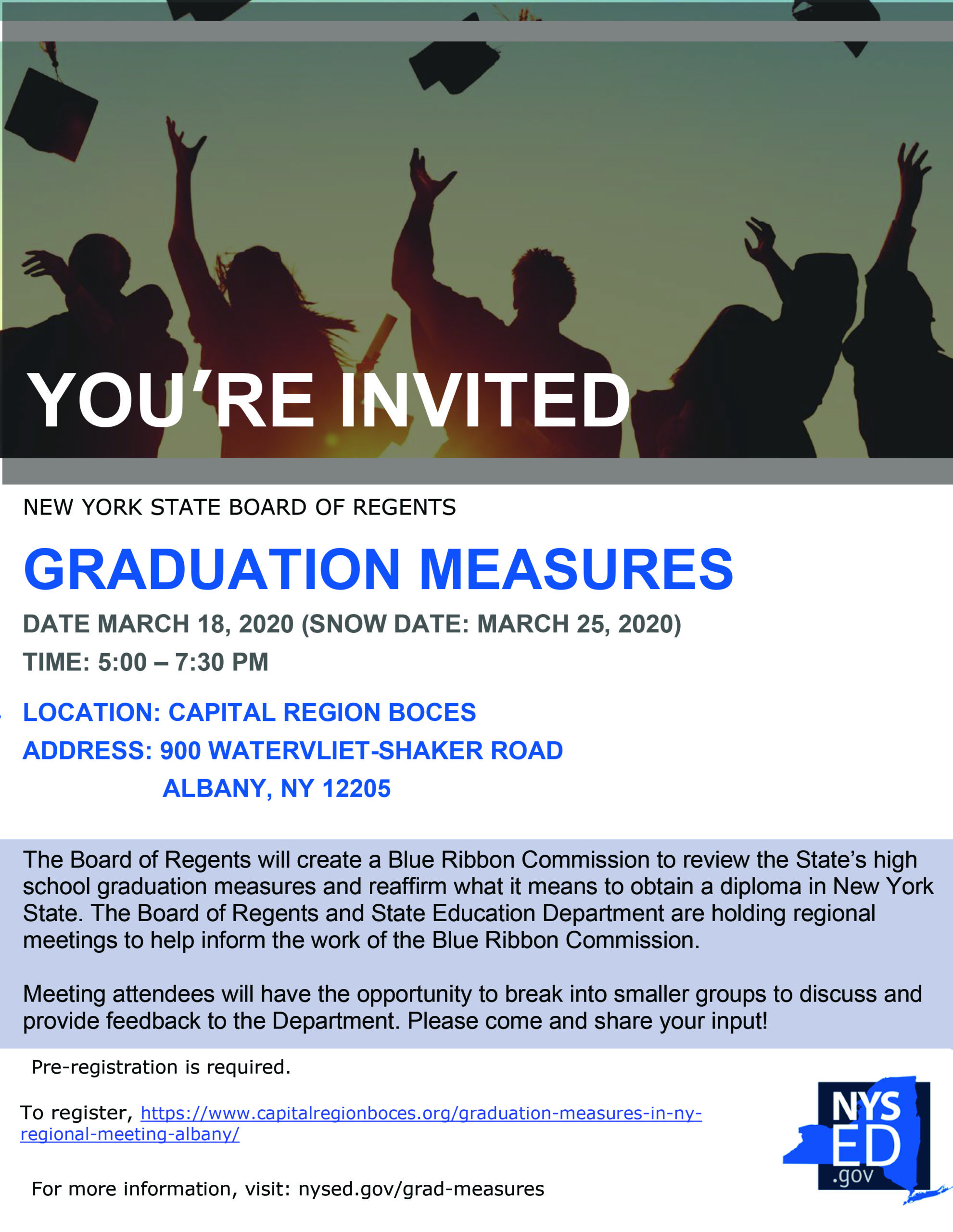 Graduation Measure Forum Invite