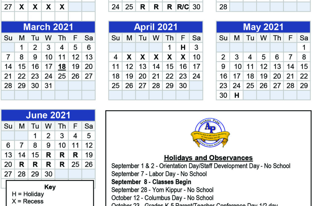 Board of Education Approves 2020-21 Calendar
