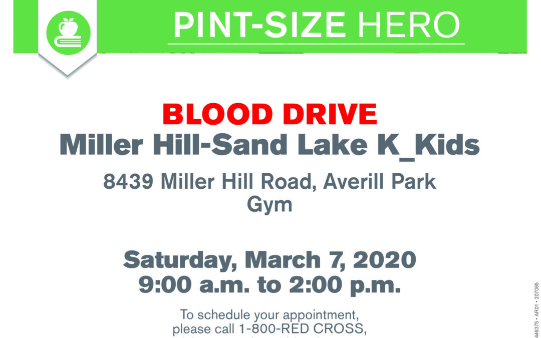 MHSL K-Kids Blood Drive on March 7