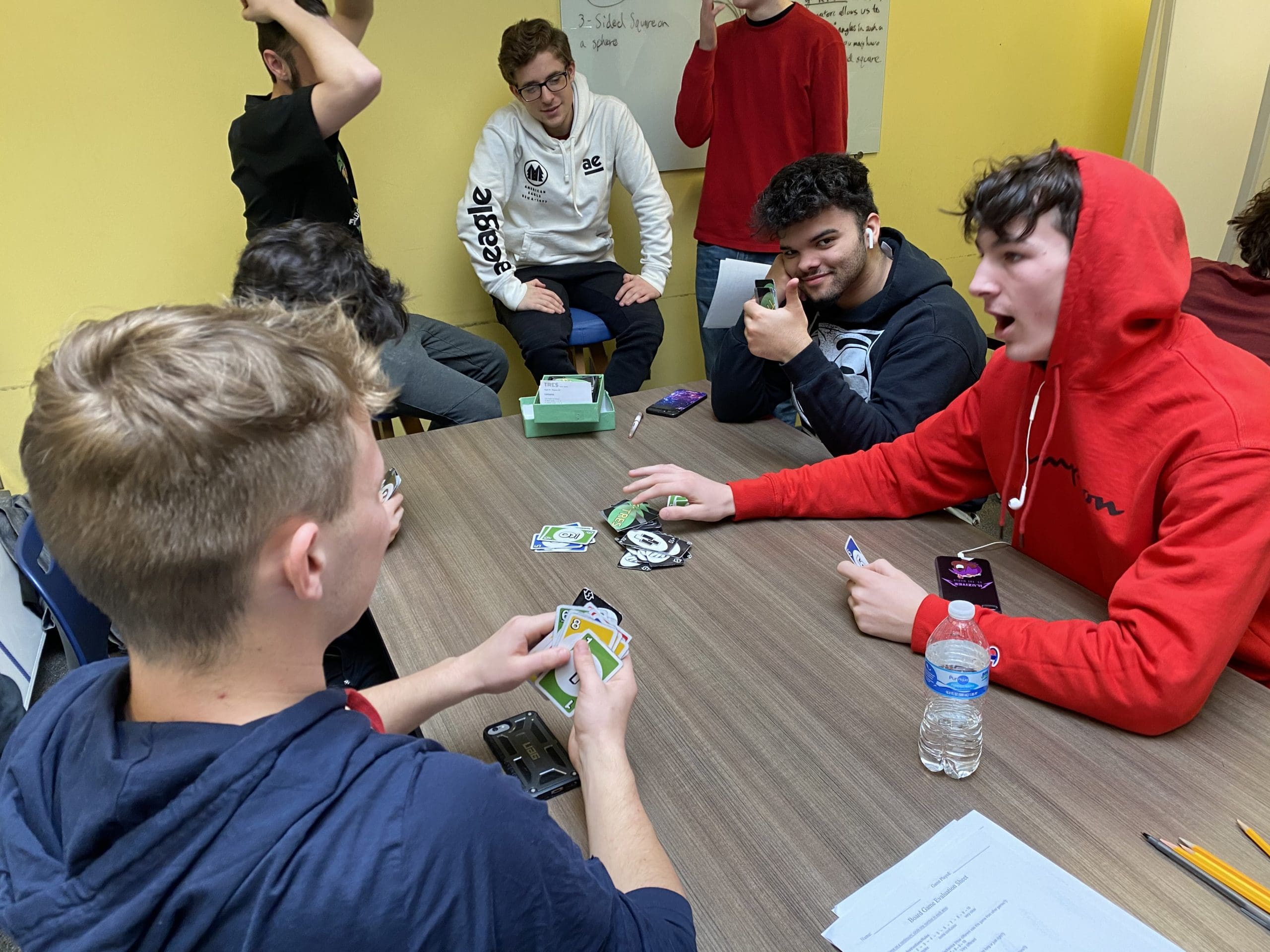 students playing a game