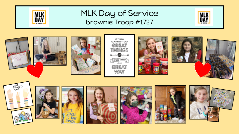 Brownie Troop Holds MLK Day of Service